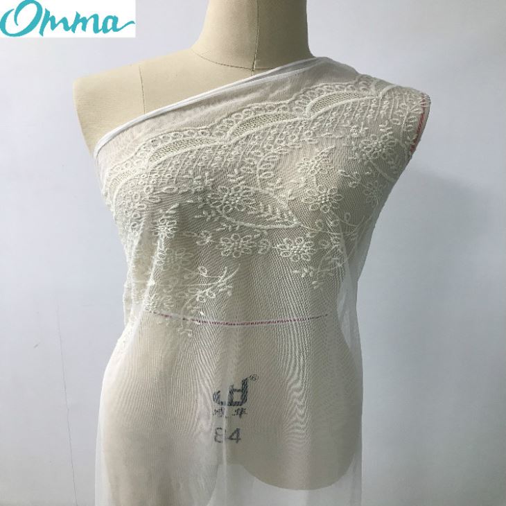 floral embroidered tulle fabric